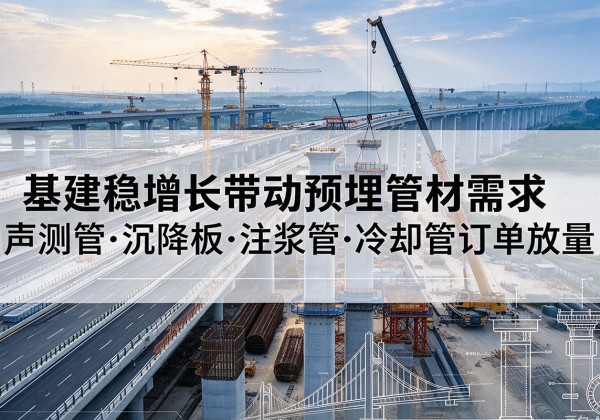 曲松基建稳增长带动预埋监测管材需求，声测管、沉降板、注浆管订单持续放量
